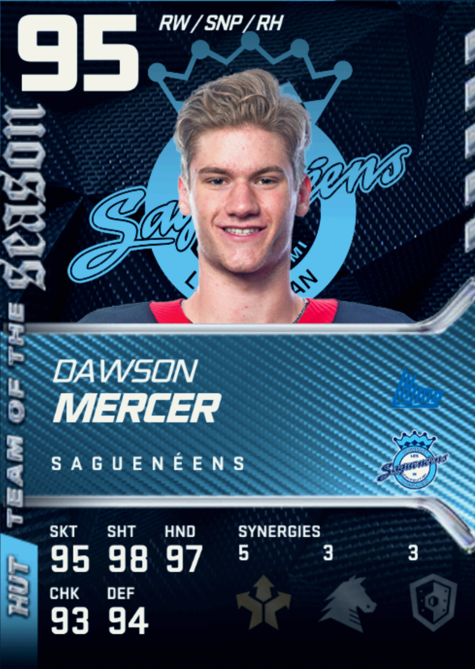 Dawson Mercer Hockey Stats and Profile at